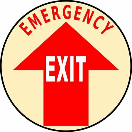 PRISTINE PRODUCTS Emergency Exit Floor Sign. stEE16rt